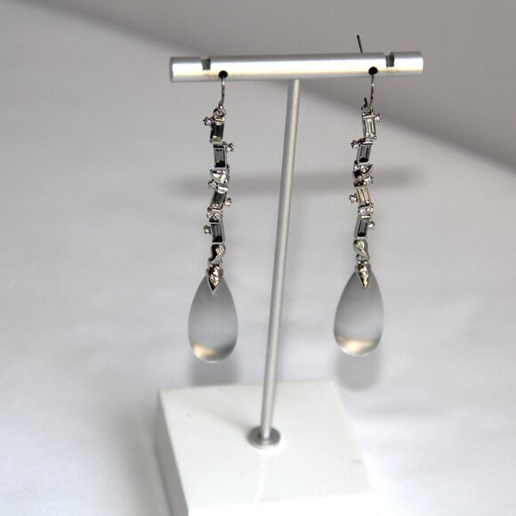 RARE Alexis Bittar Crystals and Lucite Drop Earrings. Alexis Bittar Hand- Carved - Picture 10 of 13